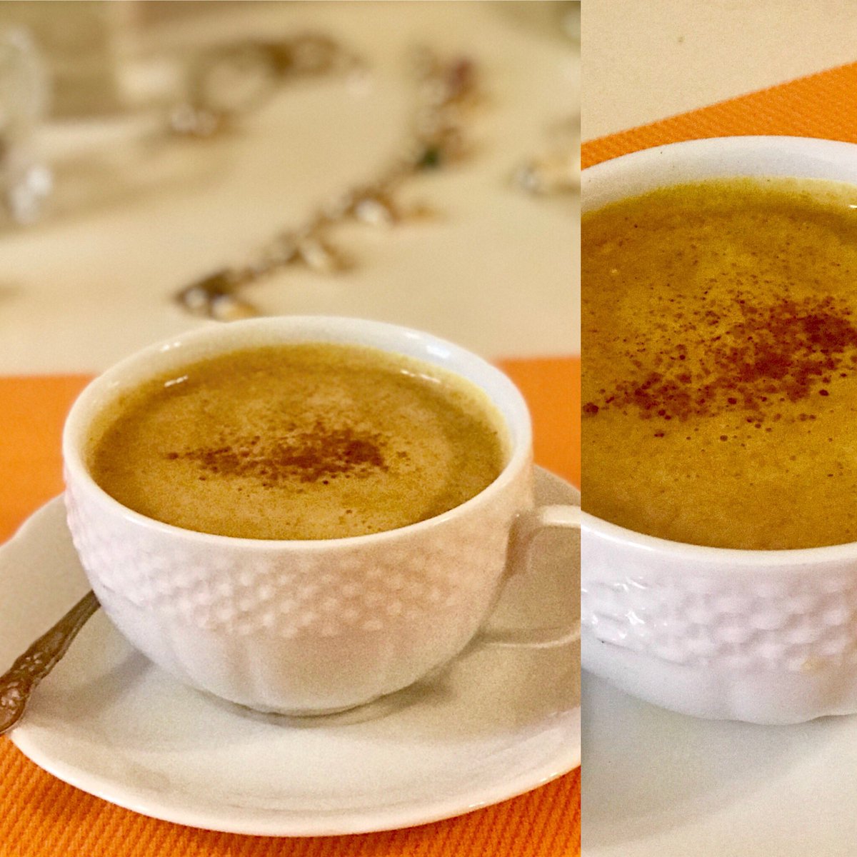 breakingup_evil's tweet image. Golden Milk, in a blender: raw pecans, water, tumeric, cinnamon, black pepper, Chinese five spice. Yum. 
#goldenmilk #goldentea #tumerictea