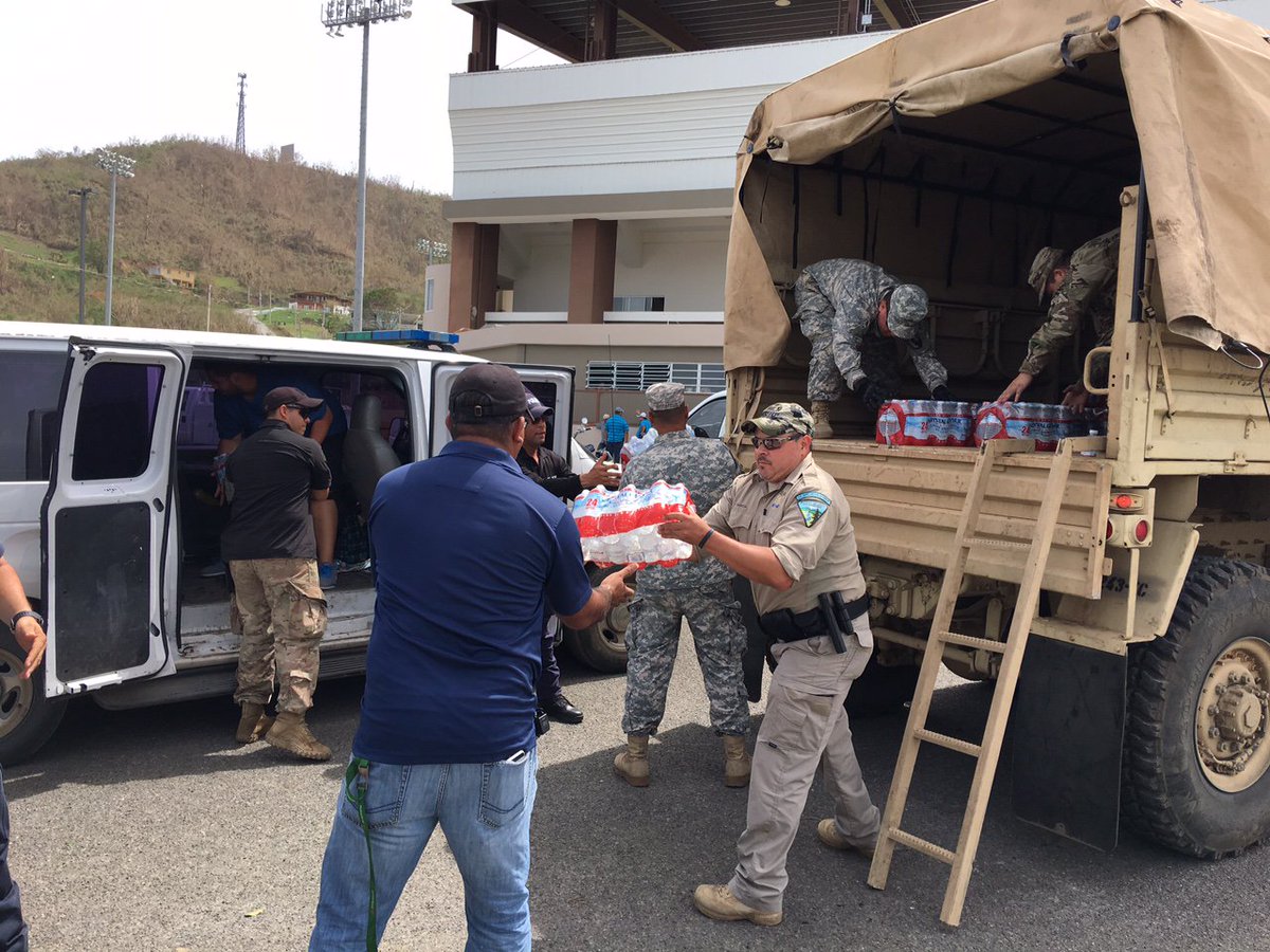 BLMArizona's tweet photo. BLM Rangers continue to contribute to relief efforts in the aftermath of #HurricaneMaria in Puerto Rico. #ProudToServe https://t.co/PnVBwnmwWR