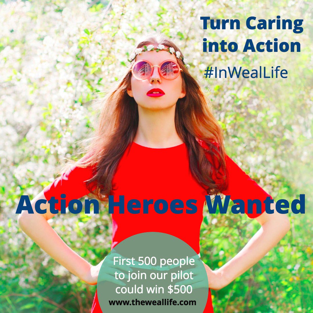 Weal Life is recruiting pilot users! The first 500 have the chance to win $500.  Amazing app.  Thanks <a href="/KeelySpeaks/">Keely Stevenson</a>
