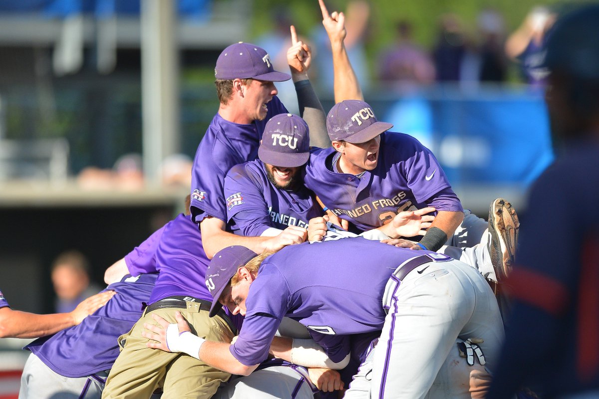 TCU_Baseball's tweet image. Especially when there have been so many in a row! #BackToBackToBackToBack #ToadToThePast @TCU_Athletics
