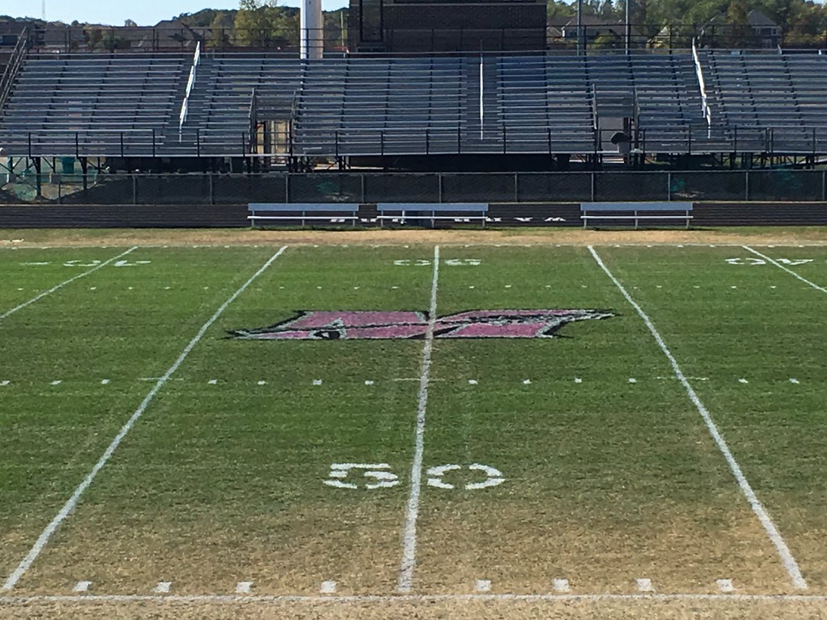 Matt_VanZeeland's tweet photo. Logo is all set for Friday's pink out game #BreastCancerAwarenessMonth @mnsfacilities @SteveCfacMNGT @MuskegoNorwaySc https://t.co/soGN4l42Mi
