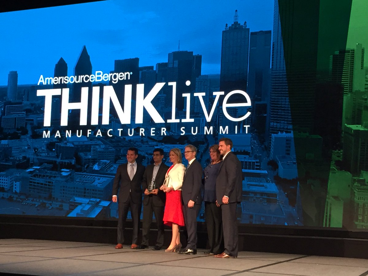 CencoraGlobal's tweet photo. Congratulations to @SanofiGenzyme & @regeneron, winners of the #ThinkLive2017 award for Commitment to Patient Care https://t.co/Ldc5FXDvPK