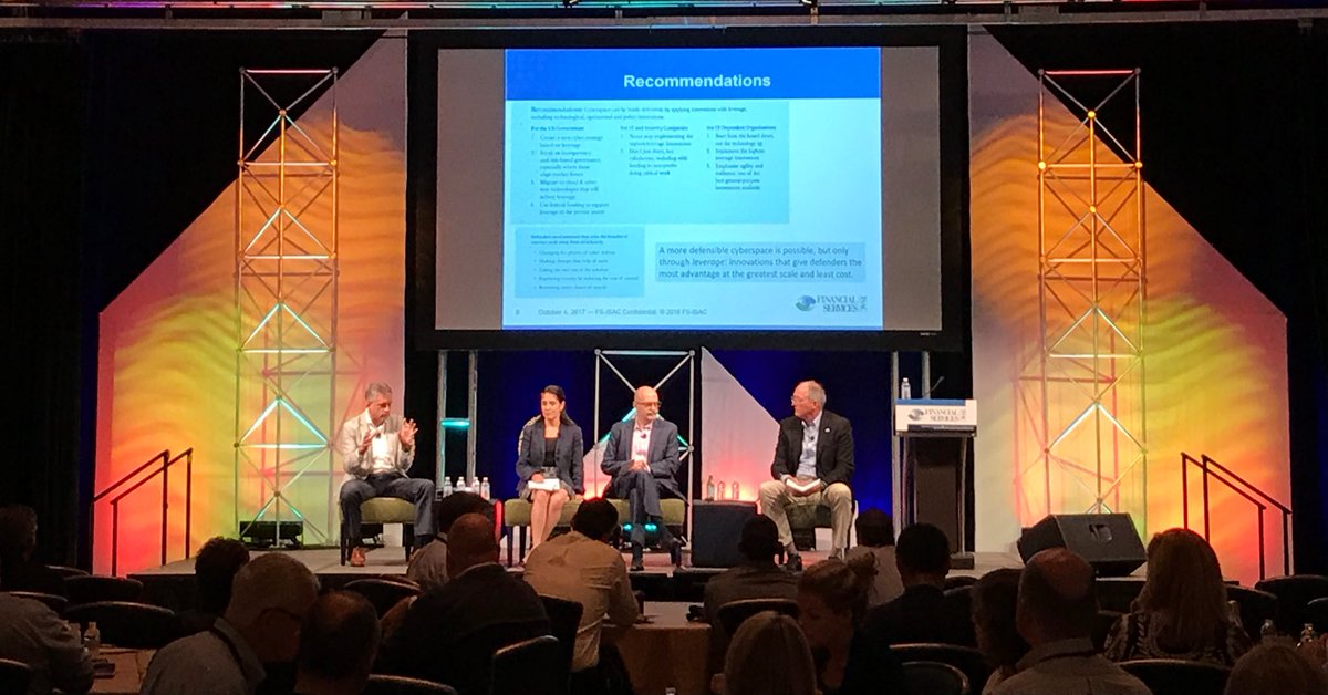 FSISAC's tweet photo. #NYCyberReport panel at #FSISACFall Summit today. #Baltimore https://t.co/VAaXAdkVQ3