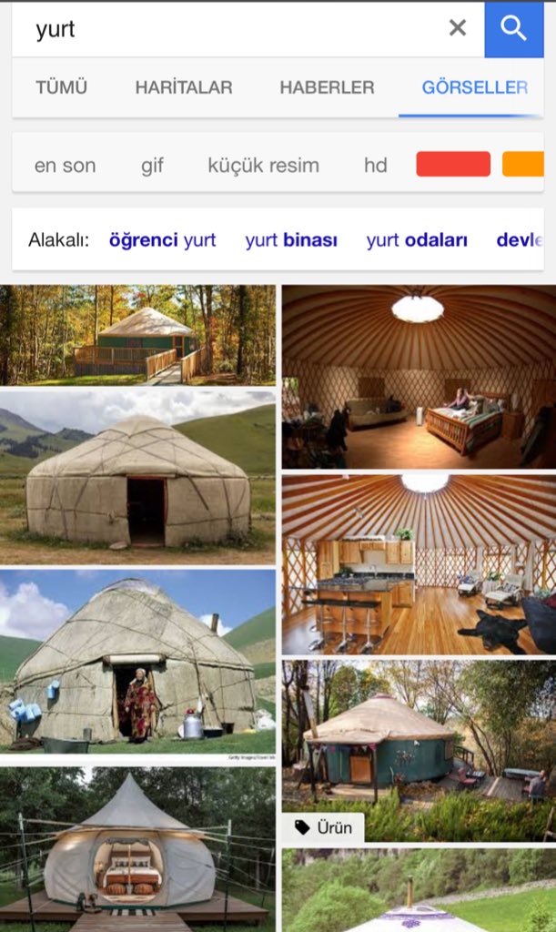 Bir ek; Macarlar "Yurt" için "Jurta" diyorlar. Yurt kelimesinin yaygınlığını anlamak için yurt design/yurt house şeklinde arayabilirsiniz.