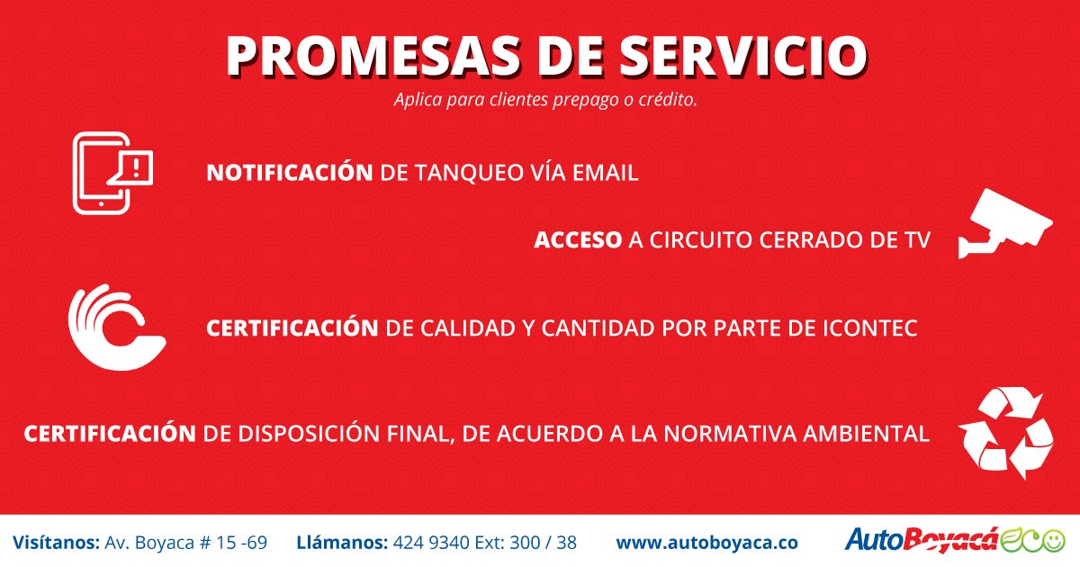 AutoBoyaca's tweet photo. Te presentamos nuestras #PromesasDeServicio, están al alcance de todos. https://t.co/VFoFTgOeNS