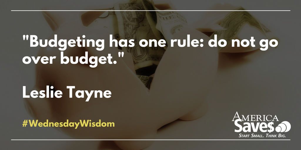 Some #WednesdayWisdom on budgeting. #personalfinance #savingstips