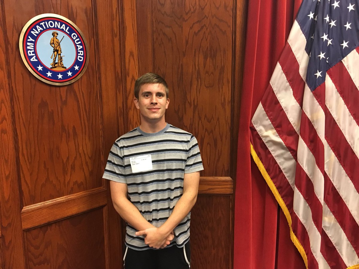 MilitaryMikeUSA's tweet photo. Congrats goes out to Chase Nickel for joining the Ohio Army National Guard today as Military Police. Welcome to the team.  #nationalguard https://t.co/HRnWQtlIfj