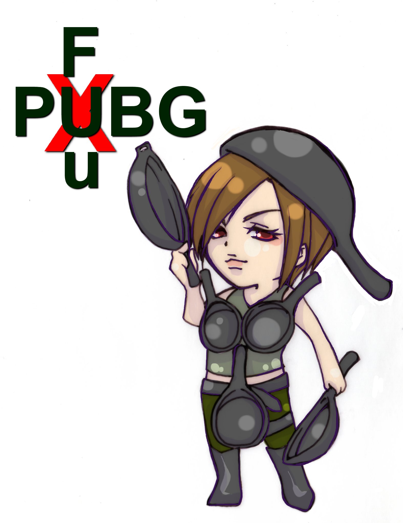 小華和サク Pubgフライパン装備ふうちゃん 頭に鍋をかぶらせたら力強く却下されました