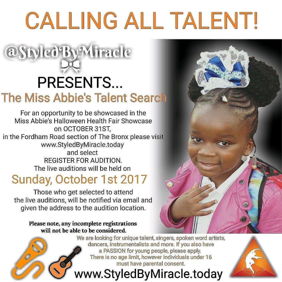 StyledByMiracle's tweet photo. Very proud of how the 1st round of auditions went Sunday 4 the talent showcase I'll b having on 10.31.17 #missabbies https://t.co/ysQmraWKH3