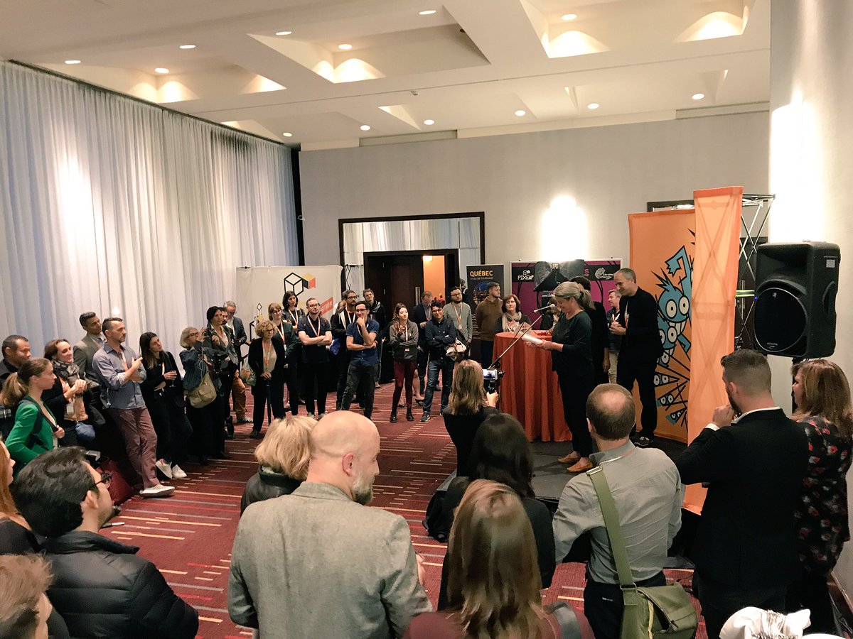 MSchwertel's tweet photo. And the winner at #CartoonConnection is … every participant! 🙏 And some Canadian winning projects for Cartoon Movie and Forum 2018 🎉🎉🎉@CARTOON_media @PIXELQC https://t.co/MUGcnvQKBu
