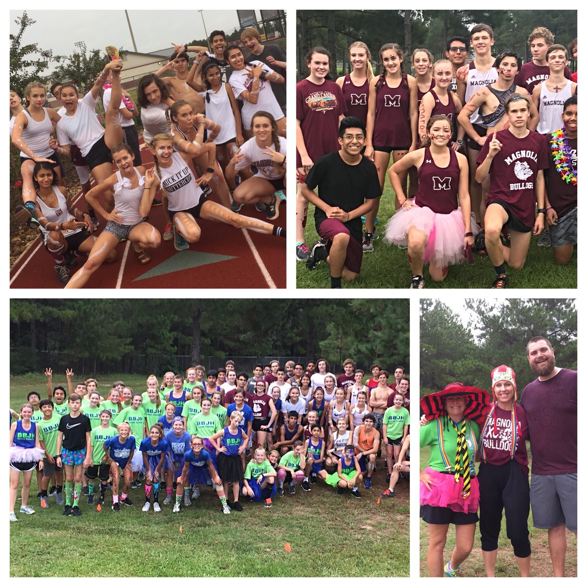 XC_Magnolia's tweet photo. So awesome that BBJH &amp; MHS XC athletes got to meet &amp; support each other!! #XCfun #newtraditions #intrasquadmeet #blueVSwhite #maroonVSwhite https://t.co/fndD9DW9ze