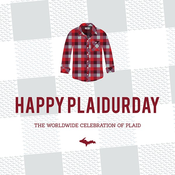 StormyKromer's tweet photo. Mark your calendars - Plaidurday is in two days! On Friday, October 6th wear and post your best plaids. https://t.co/u6CusH3wNo