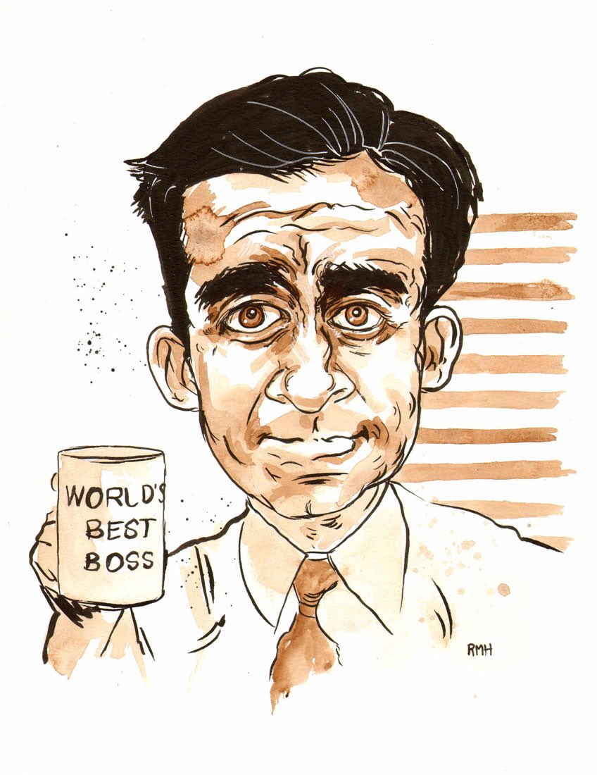 RichHennemann's tweet photo. Inktober Day 4:  Michael Scott.  #Inktober #TheOffice #michaelscottt #inktober2017 #favoritetvcharacters #dailysketch @SteveCarell https://t.co/1IVWt4pwXP