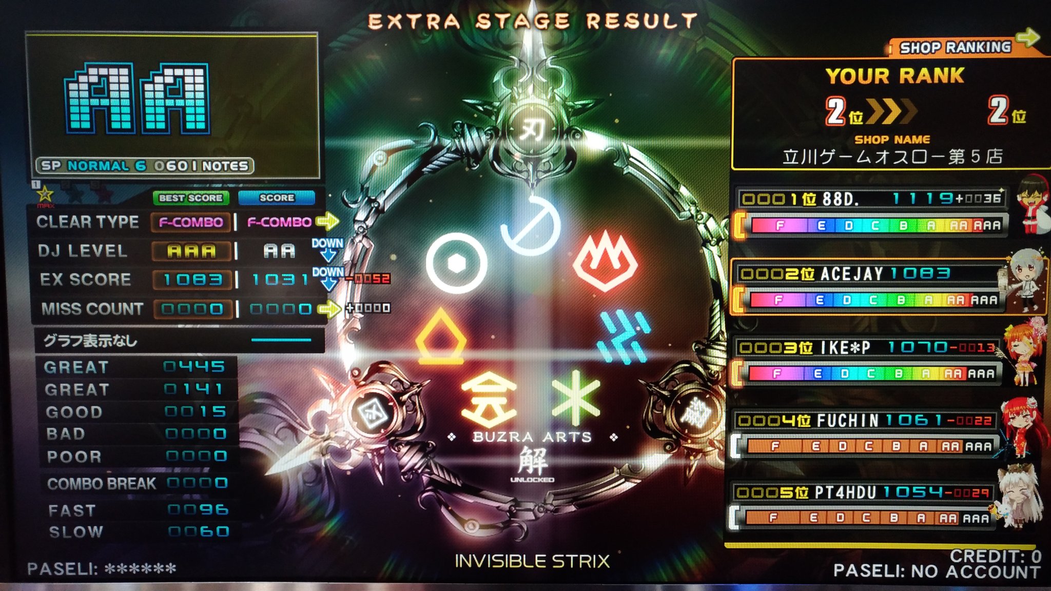 Bemanistyle Otaquest Iidx Sinobuz One More Extra Stage Last Arts 刃図羅 猫叉master Vs Huser Buzra 弐寺 T Co Jtqepjp165 Twitter