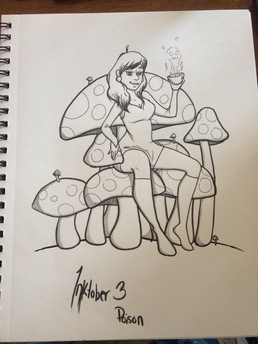 AMAnimation's tweet photo. #inktober #inktober2017 also here is the finished version of day 3. Hopefully I’ll finish 4 before I pass out. #preggoandsleepy https://t.co/XhrtHqz3Rc