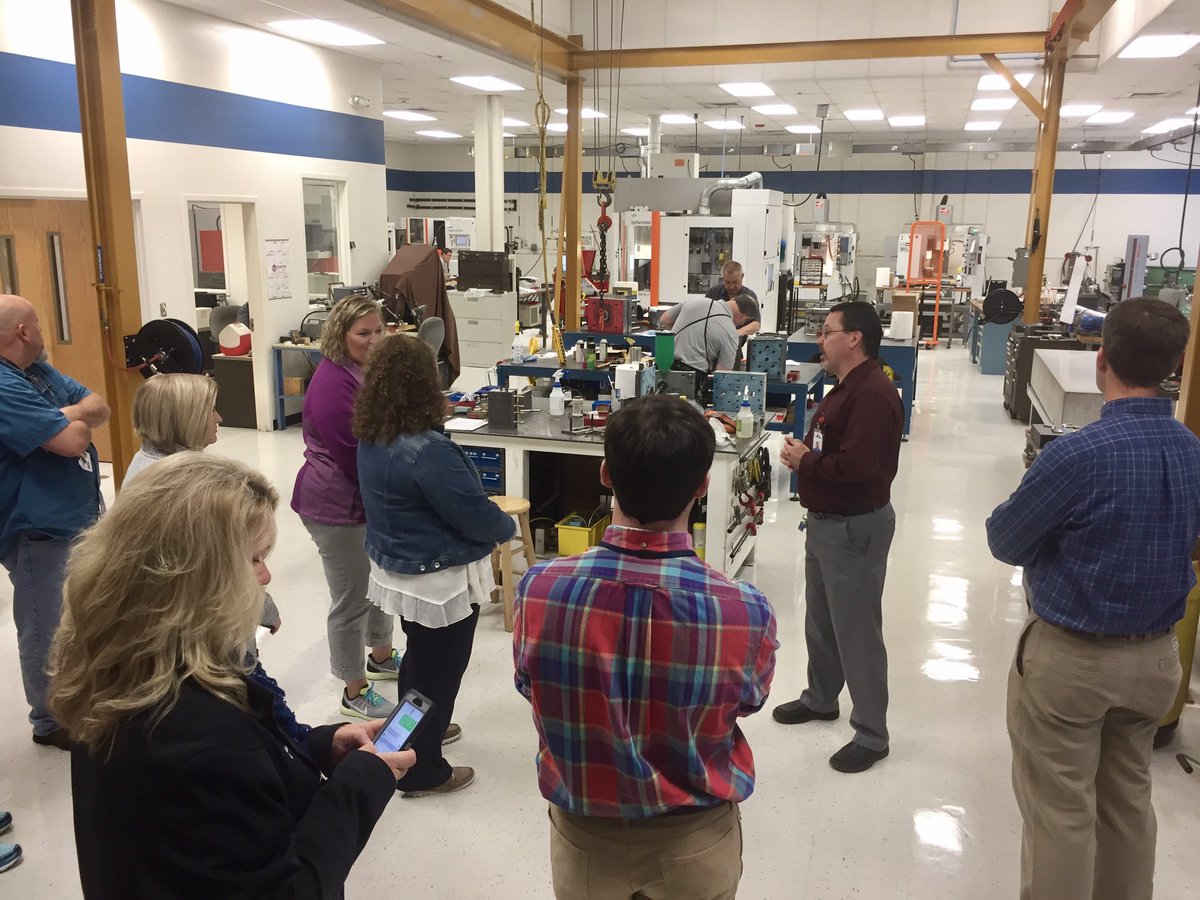 MtnAreaWorks's tweet photo. Team Madison Co Schools participated on a tour of Adv Mfg employers Polylinks &amp; Southeastern Container yesterday @madisoncte @MadisonNCEDC https://t.co/Acro19nIaQ
