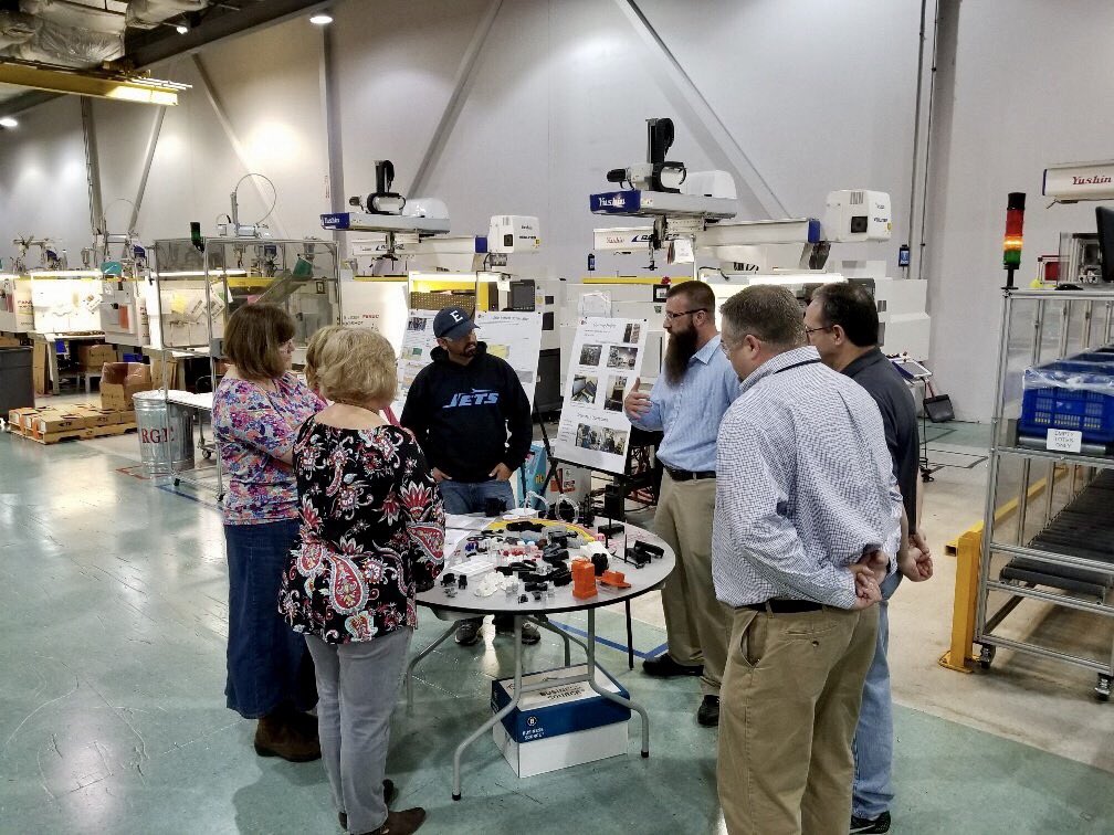 MtnAreaWorks's tweet photo. Team Madison Co Schools participated on a tour of Adv Mfg employers Polylinks &amp; Southeastern Container yesterday @madisoncte @MadisonNCEDC https://t.co/Acro19nIaQ