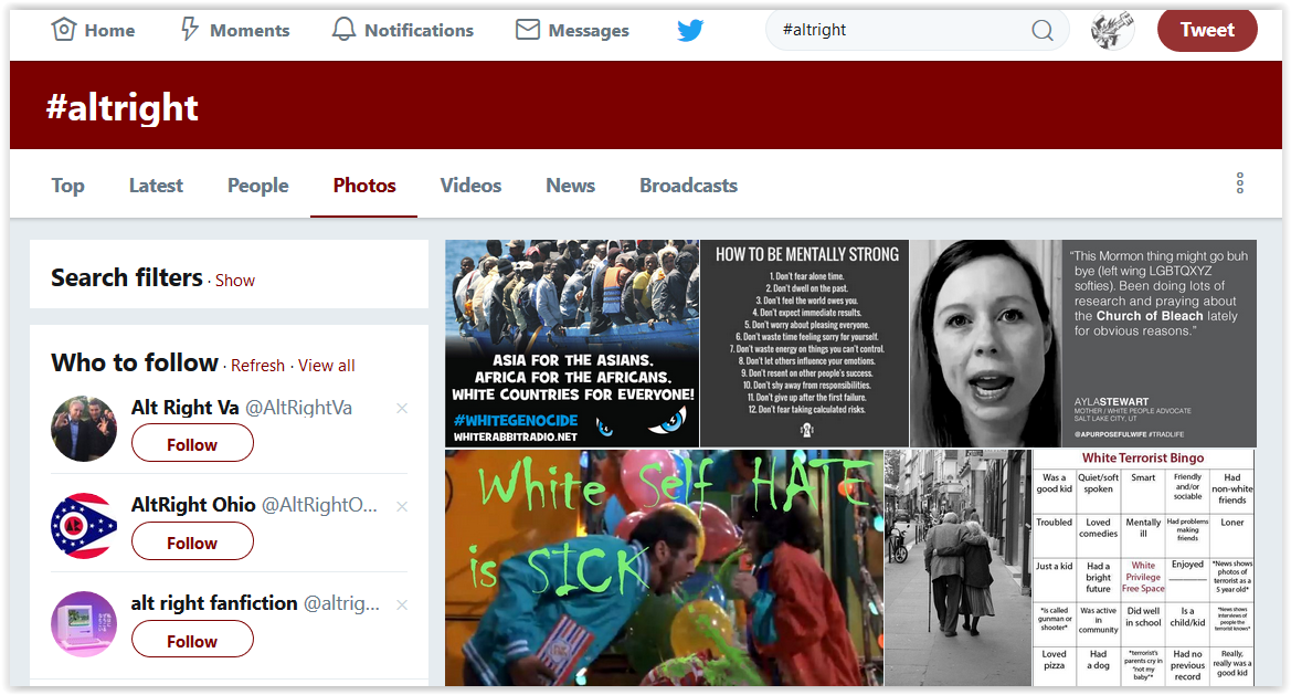 SRAntiFascism's tweet photo. #ShadowBan On #AltRight
AtLeastAsFarAs #AntiFa
#SuchAsMyself.
#WhichMeans #Commercialization
Of The #AltRight(#AltNazis)By
#JackDorsey:#Twtr https://t.co/FsKZTfu6lH