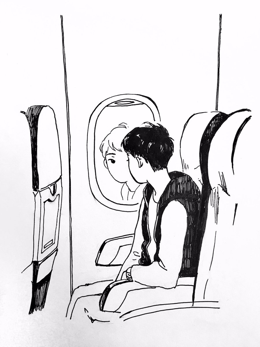 airplane window 

#inktober 