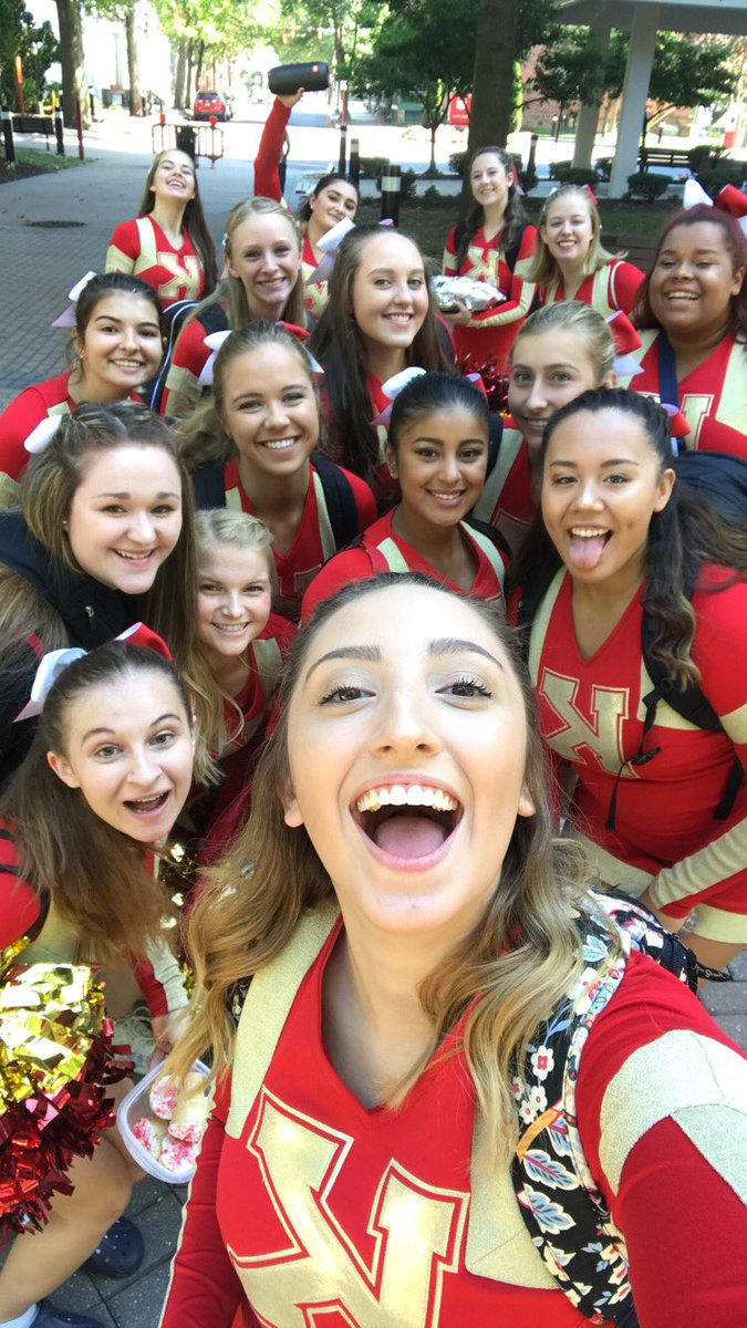 KCcheer17's tweet photo. Family ❤️💛🦁 Supporting our boys 🏈 #monarchcheer https://t.co/naQ7Fyb0BS