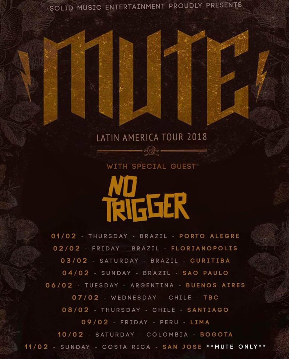 BirdAttackRec's tweet photo. #Mute | #NoTrigger | #SolidMusicEntertainment #SouthAmericanTour | #BirdAttackRecords https://t.co/09zzu3eHaY