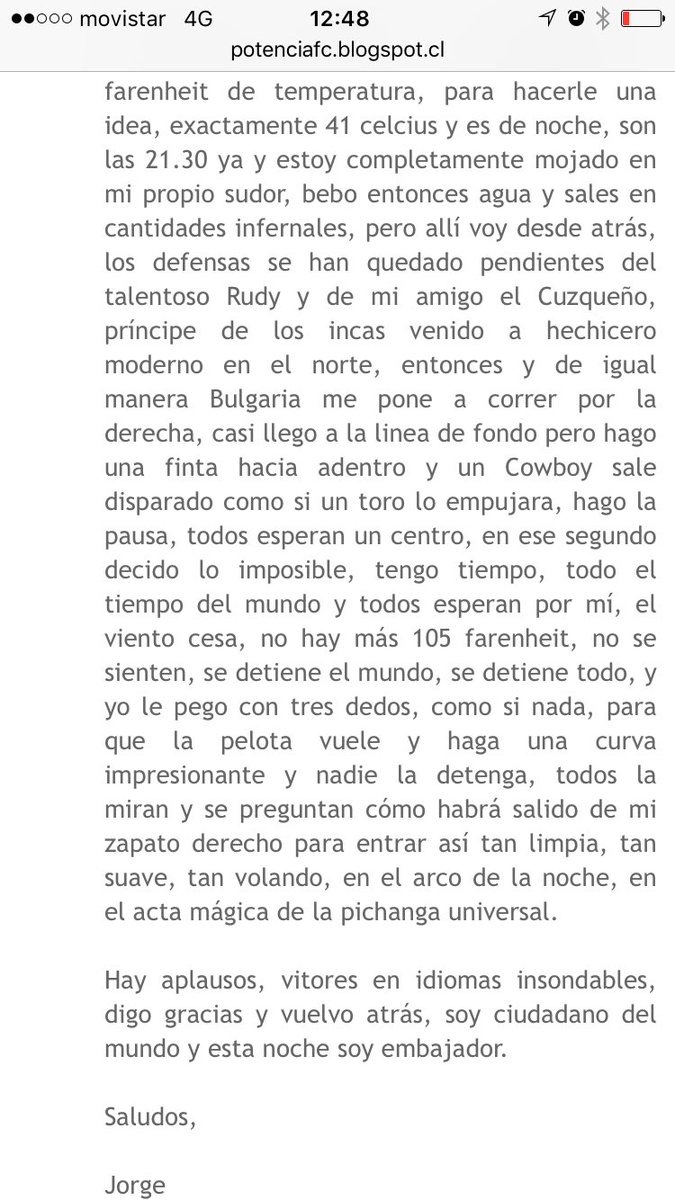 Potencia_FC's tweet photo. Compartimos con ustedes, este magico relato del recuerdo, de la magica pluma de Jorge "Avecia" Mejias 👏🏼👏🏼👏🏼 https://t.co/0OS0FOPnd7