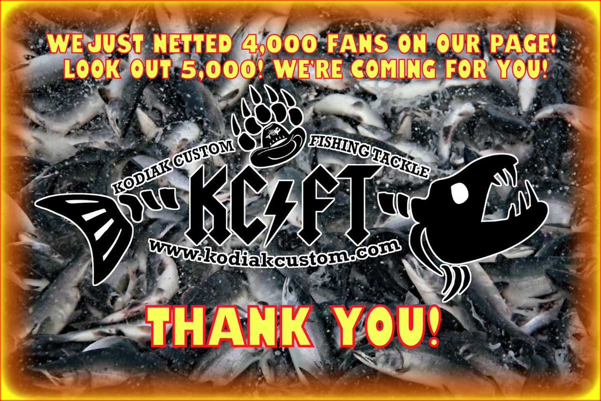 Kodiakcustom's tweet image. @Kodiakcustom just hit 4,000 fans on our #Facebook page! Check us out! kodiakcustom.com #Alaska #fishing #winning #kodiakcustom