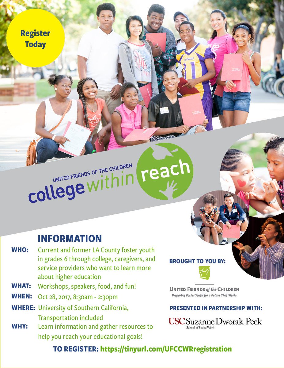 YouthInMind's tweet photo. Current &amp; former foster youth in LA: Get info &amp; Support about college. There will be info/food/fun &amp; transportation.
https://t.co/nDRiYhibLe https://t.co/Xl7pcRZp39