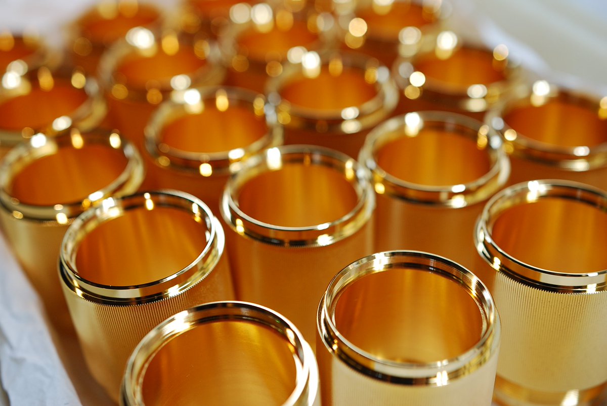 NBPlating's tweet photo. Glorious Gold Plating @NBPlating #plating #electroplater #metalfinisher # metalfinishing #goldplating #electroplating #AS9100 #ISO9001 https://t.co/t58P5RsL1b