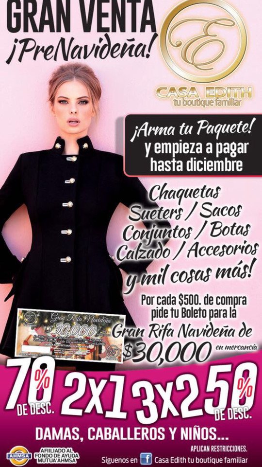 casaedithtbf1's tweet photo. Casa Edith TBF //lleva hoy y empieza a pagar en diciembre #monclova #2017 #casaedith #otoño #fashion https://t.co/SLpGSyA9B4