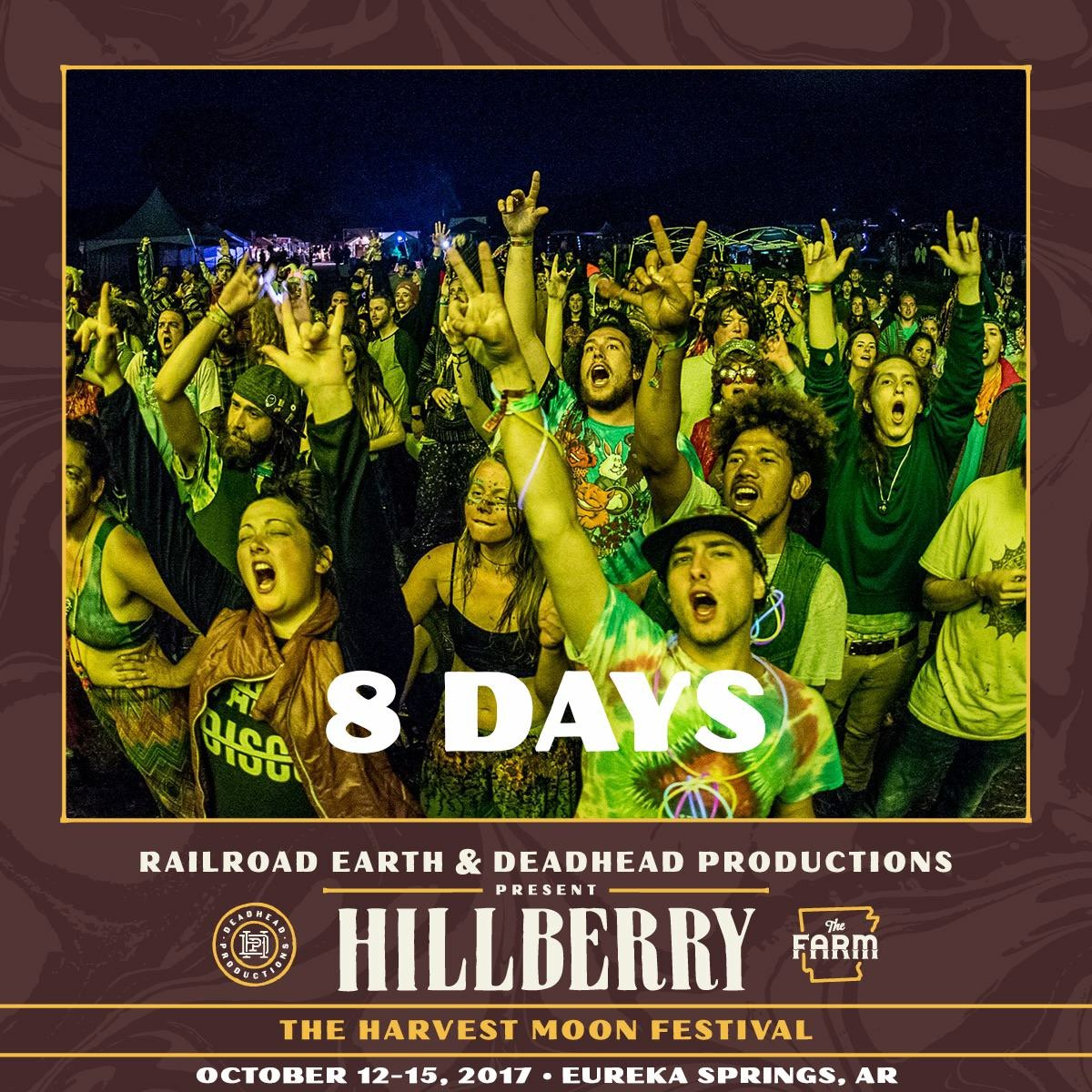 8 Days remaining until you can dance away the night with friends at the Farm! We can't wait to see y'all at #Hillberry2017 Photo:@jamieseed