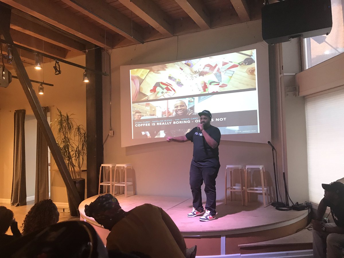 Ian Williams pitching Deadstock Coffee #PitchBlackSEA <a href="/SEAstartupweek/">Seattle Startup Week</a>