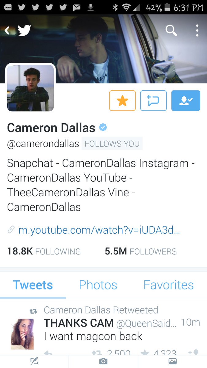 payton_rain's tweet photo. 😭😭😭😭 @camerondallas it'd really make me happy if the follows you would be back by your name https://t.co/t0dW3wrFb3