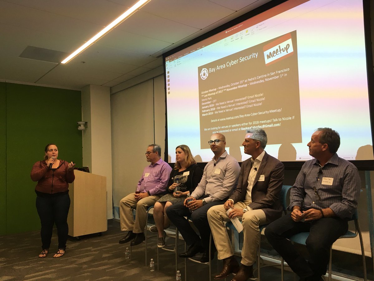 David_S_Dowling's tweet photo. @ The #BACSM Bay Are Cyber Security Meetup @Imperva discussing #MachineLearning with @TerryRay_CTO https://t.co/nRBhe2u6VQ