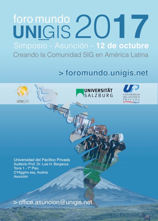 RafoBeltran's tweet photo. #Geosystems participará del #ForoMundoUNIGIS Asunción - 12 de octubre de 2017 - https://t.co/11WFLiLgVO https://t.co/gzbrYIn4og