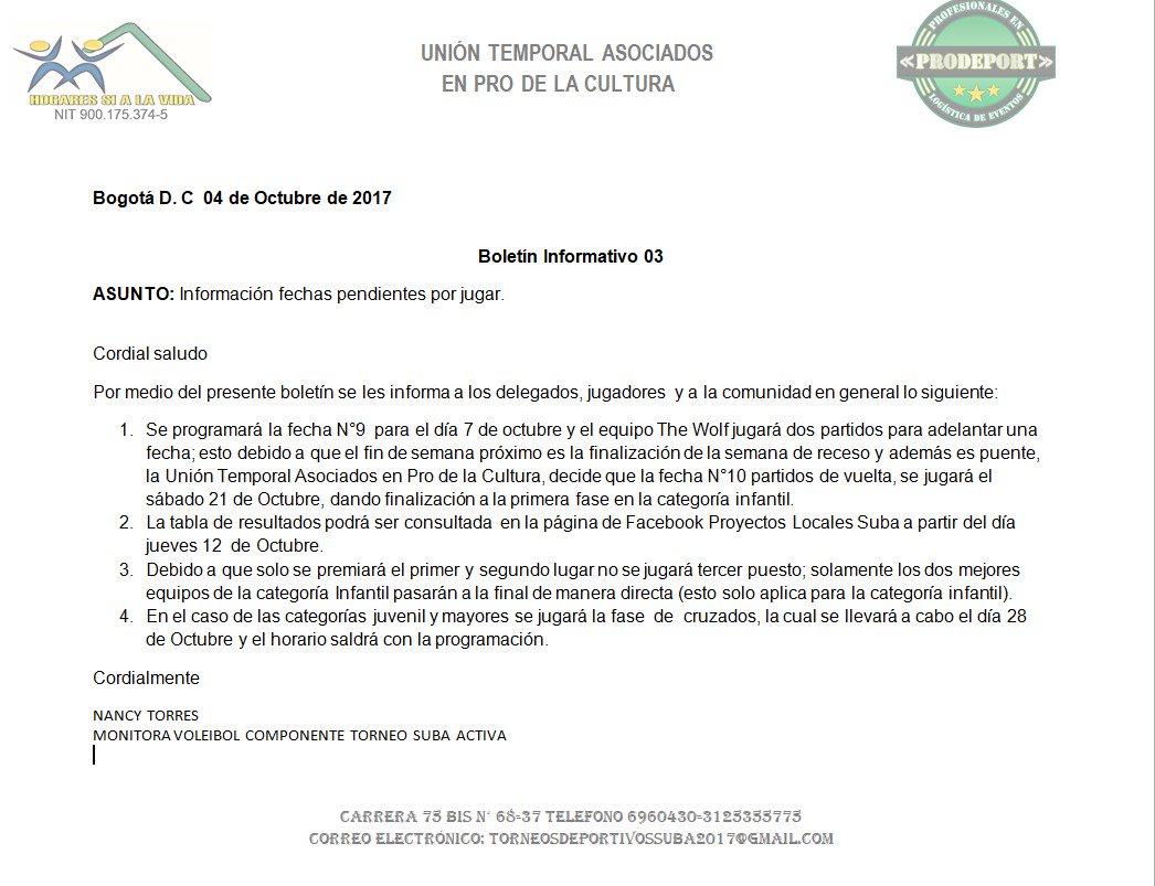 ProyectSuba245's tweet image. Boletin Informativo Voleibol 🏐🏐