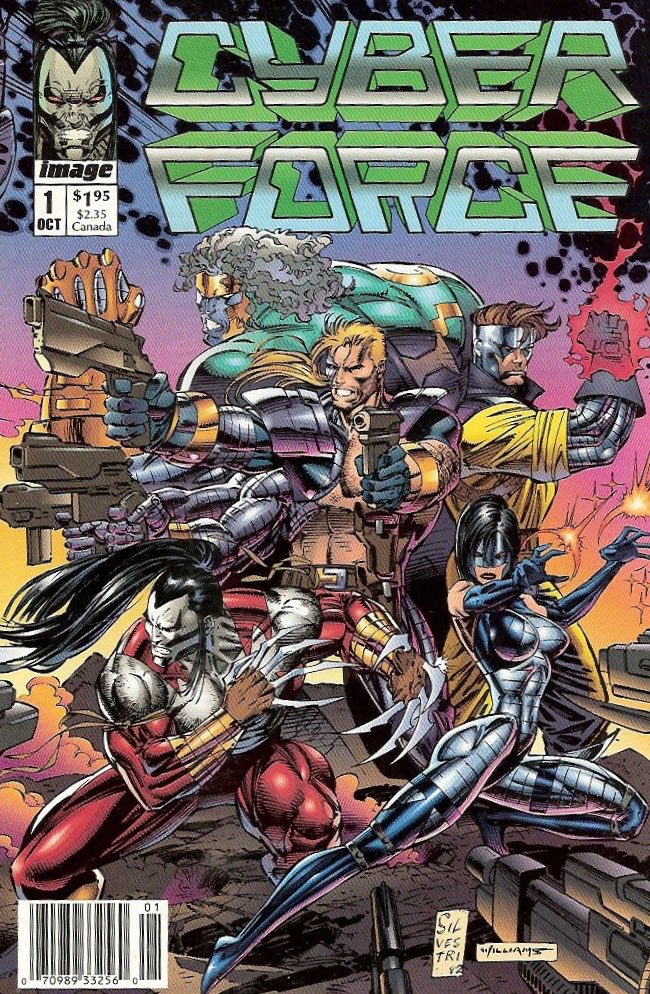 todayscomic's tweet image. Cyberforce #1 by @Marc_Silvestri, Eric Silvestri and @ScottW_inks. Published 25 years ago this month. #Cyberforce #Ripclaw @ImageComics