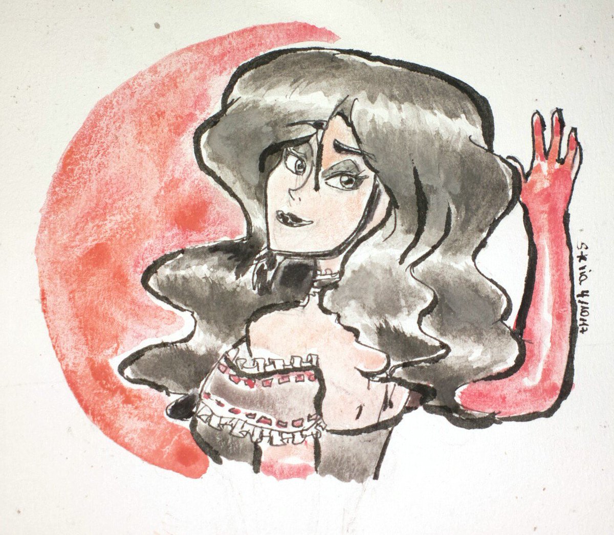 steviajoji's tweet photo. Me atrasé en el inktober...y ya me aburrí de la lista xddd
Les dejo una Charlotte con pifias xd
#inktober2017 #inktoberday3 https://t.co/D7foG12sER