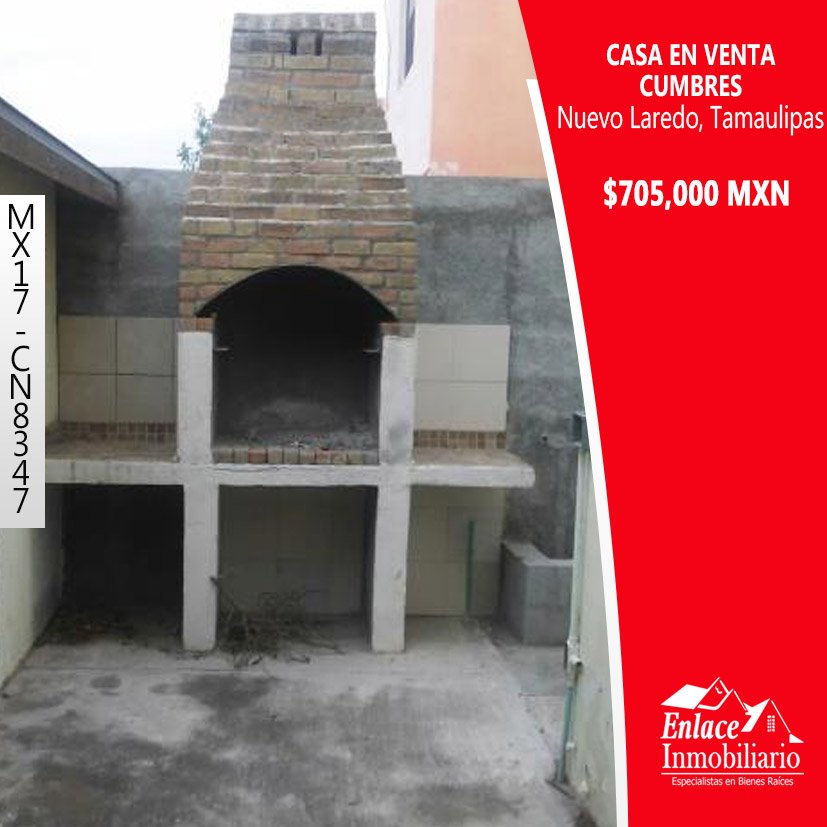 EnlaceInmob's tweet photo. #CasaEnVenta, haz crecer tu patrimonio, comprando esta económica casa en CUMBRES, ubicada en la ciudad de Nuevo Laredo, Tamaulipas. https://t.co/QYGPA6VHV7