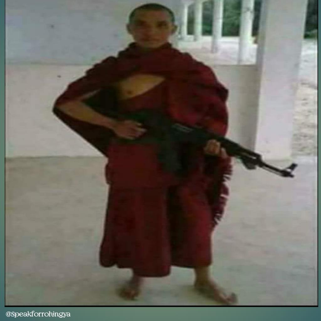 ForRohingya's tweet image. The World Must Recognise Today Who Are Terrorist-Who Are Not Terrorist ?  Shame On Myanmar Bhudhist Monk. You Must Stop Killing The Rohingya
