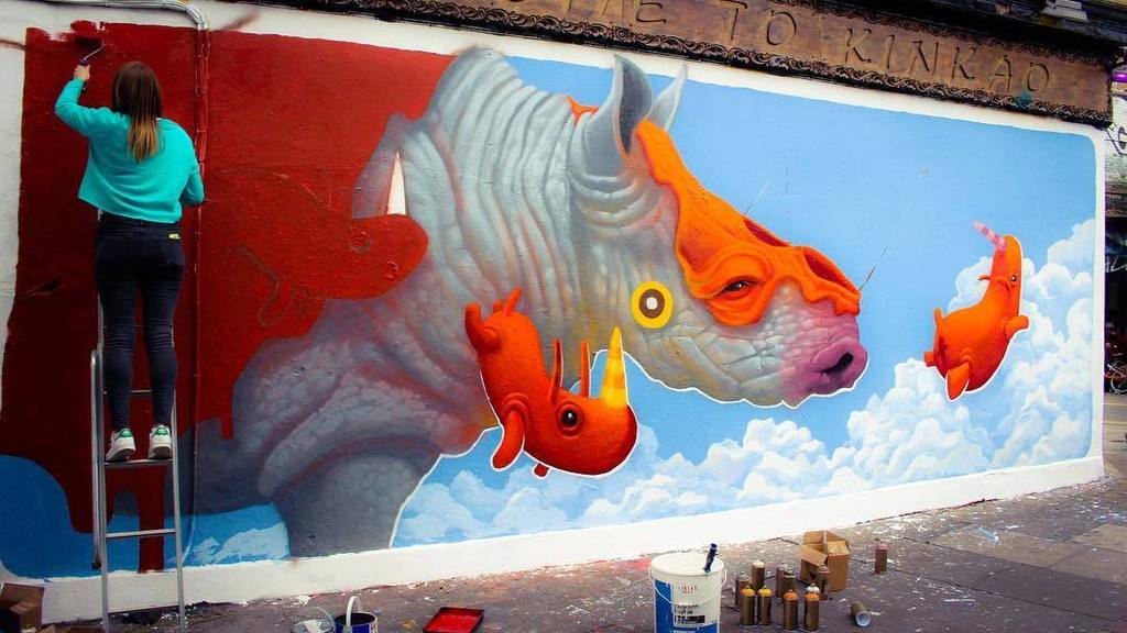 LondonArtCal's tweet photo. Stunning new piece by #dulk1 going up on pedley street yesterday
#streetart #graffiti #streetartlondon #wallporn … https://t.co/yByQFKE72c https://t.co/MjuiwPHDUv