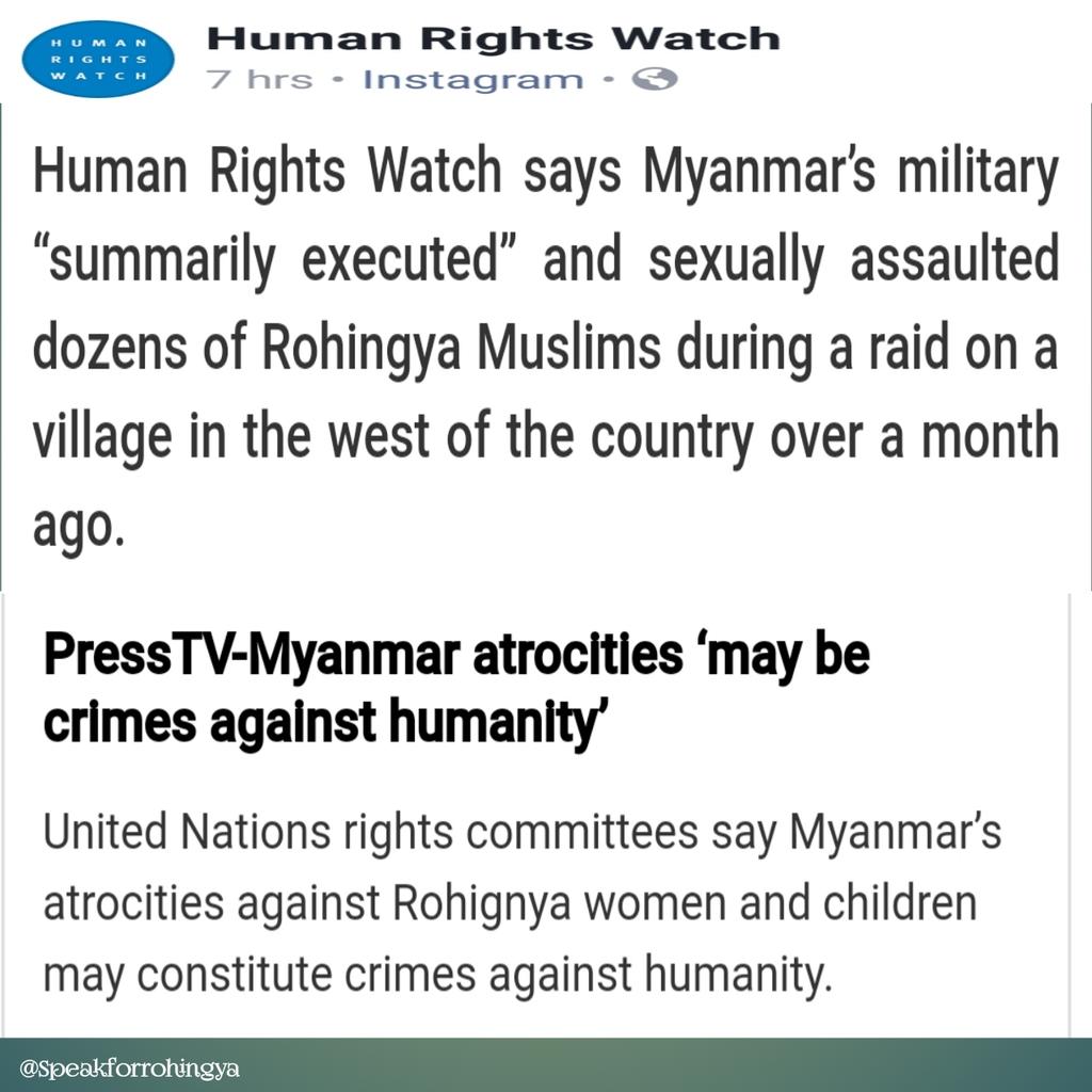 ForRohingya's tweet image. According to a report released by the international human rights group on Wednesday, the Myanmar army attacked on.

 presstv.com/Detail/2017/10…