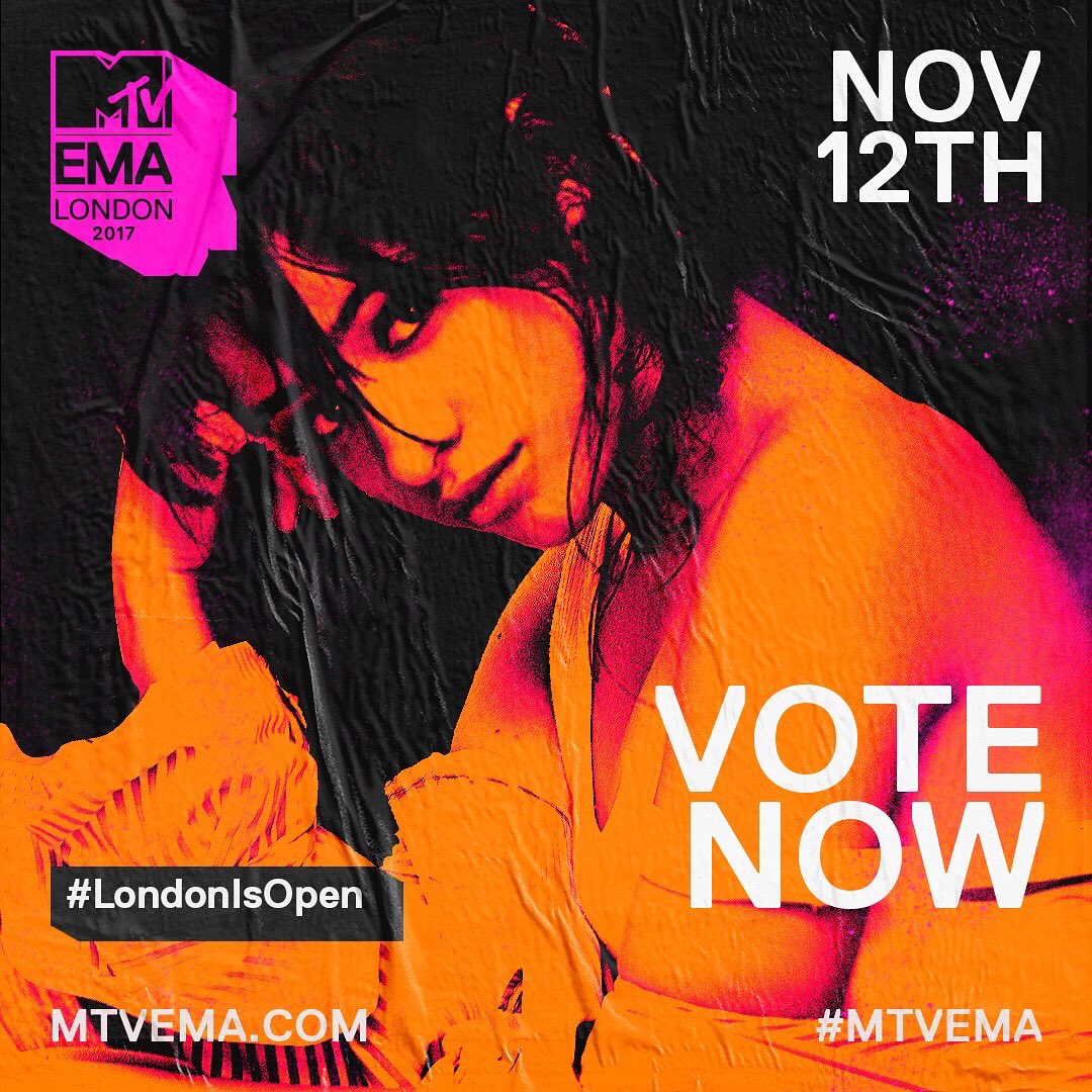 Camila_Cabello's tweet photo. WE'RE NOMINATED FOR AN EMA YALLLLLLLLLLL

u can vote here 🌹🌹🌹🌹🌹 thank u thank u thank u 🙏🏼🙏🏼🙏🏼 https://t.co/IeCXjiVdJ6 https://t.co/A63iDaoAYU