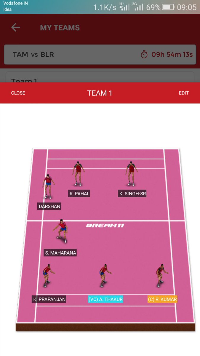 FantasyCDream11's tweet photo. #Dream11 #lepanga #BLRvsTam #ProKabaddi2017 https://t.co/BhKUpBdIuq