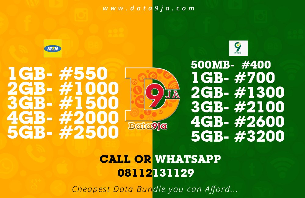 xclusive_data's tweet image. Don&apos;t be left out or told, Grab urs Now!!! #08112131129 #DataisLife 
#FreeData
#CheapestData