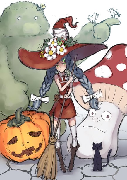 少し気が早いけどハロウィン用のキャラ考え中。 