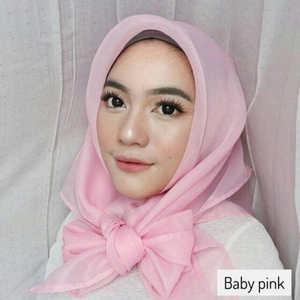 Butikdestira on Twitter: "Hijab Square Organza Baby Pink 