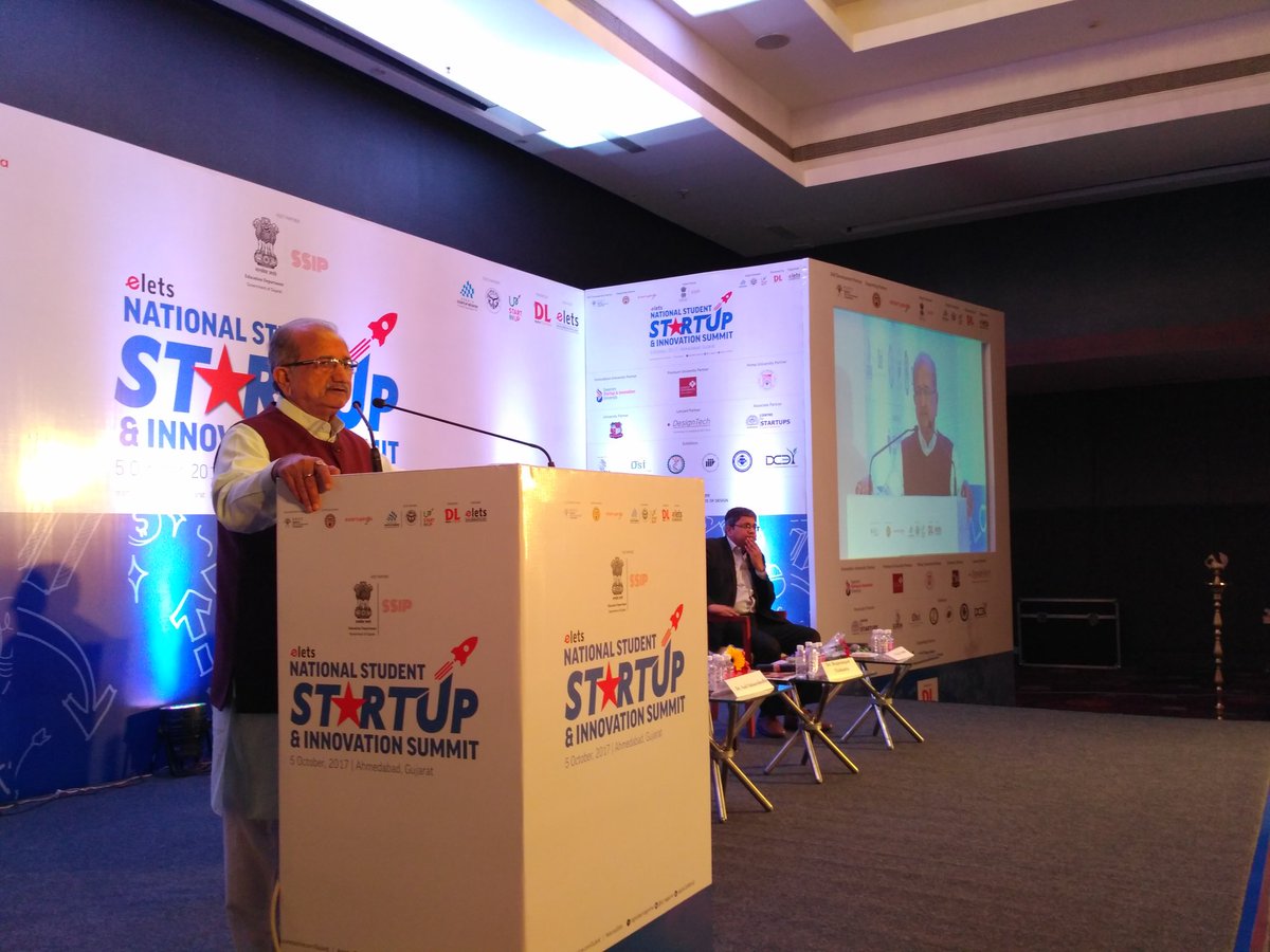 dl_magazine's tweet photo. Bhupendrasinh Chudasma, Minister, Higher &amp; Technical Education,Guj, speaks @National Student Startup Summit #StudentStartups #EletsStartup https://t.co/5cCO4q2uKm
