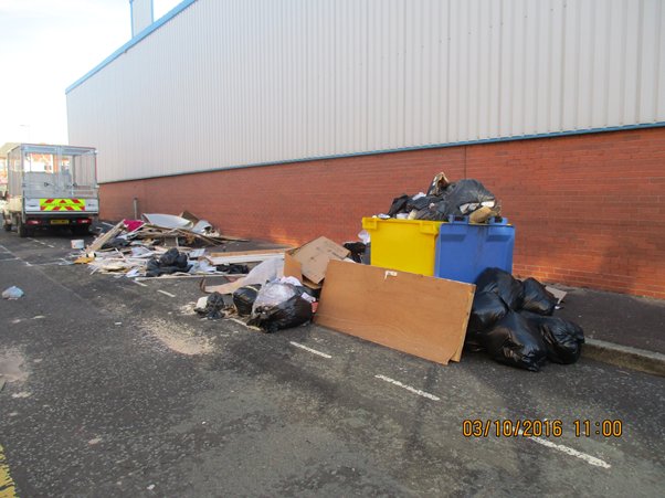 McrGrow's tweet photo. Already this month someone has been fined £954 for being unable to control the commercial waste from their commercial unit in #Cheetham. https://t.co/1M3LCqXijv