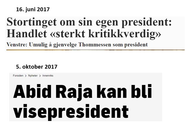 Det ville jo være ufint av meg å antyde at <a href="/Venstre/">Venstre</a> har solgt seg for et visepresidentverv. Så derfor gjør jeg ikke det.
